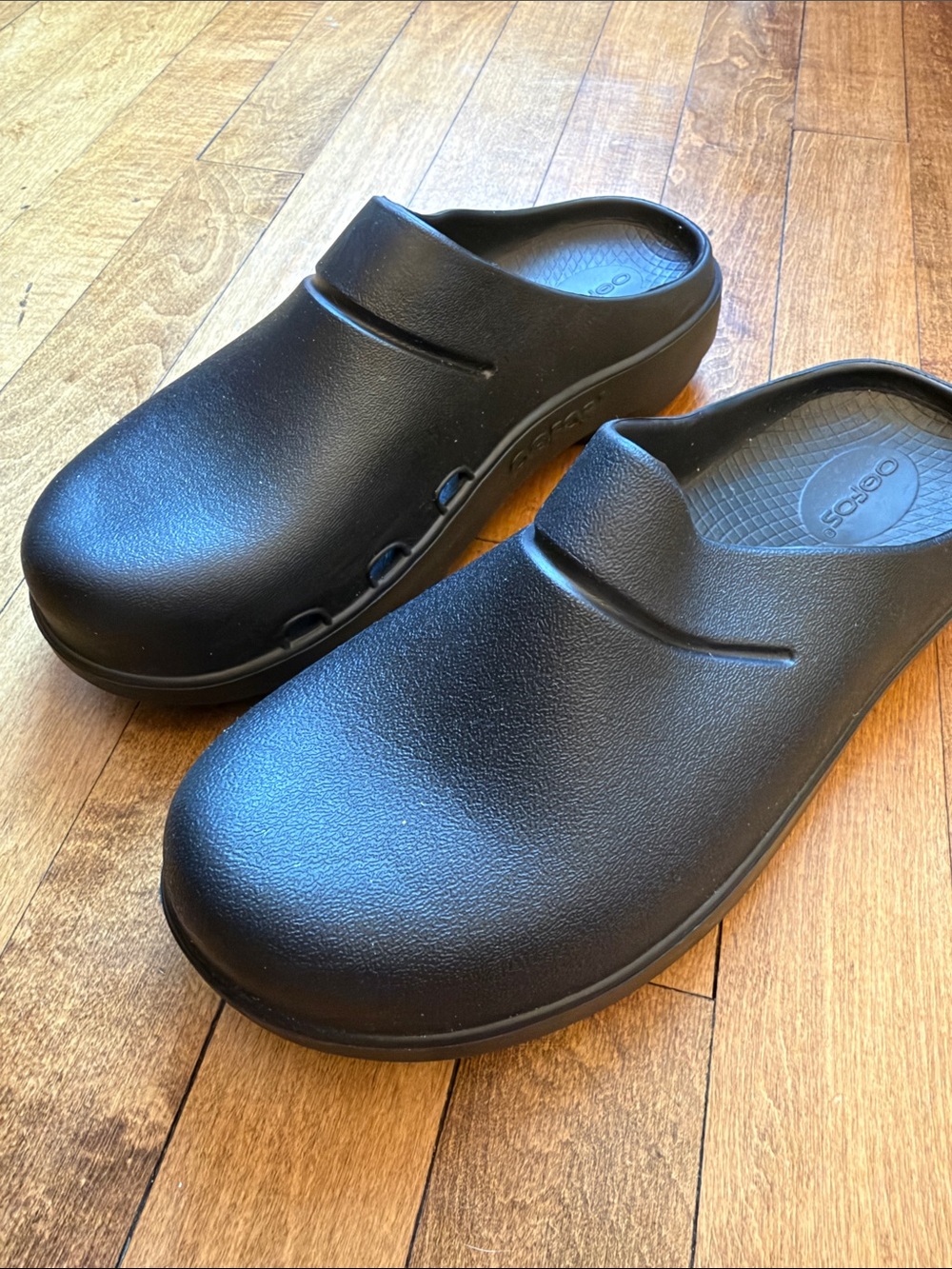 Oofos slip on clogs